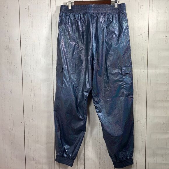 Victorias Secret VSX Sport Cargo Shine Jogger Track Pants Teal Blue - Picture 16 of 16